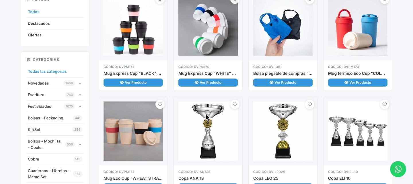 Catálogo de productos de MerchStore